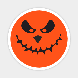 Halloween pumpkin face design Magnet